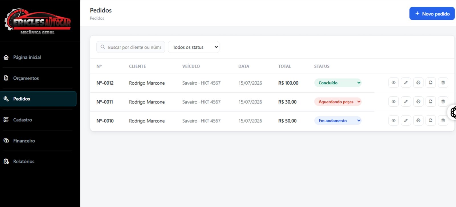 Sistema de gestão para distribuidora